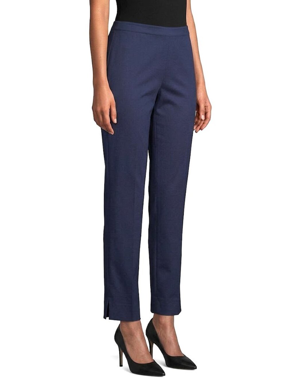 NWT Lafayette 148 Bleeker in Delft Stretch Wool Slim Tapered Suiting Pants 6